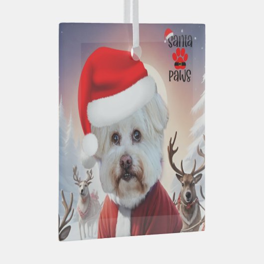 Hier komt het Santa Dog Ornament (Voorkant Rechts)