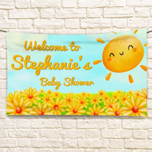 Hier komt het Son Baby shower - Banner