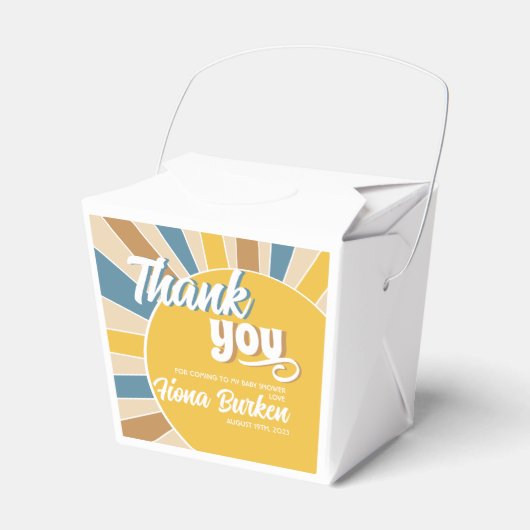 Hier komt het Son Baby shower Bedankdoosjes (Voorkant Zijde)