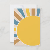 Hier komt het Son Baby shower Bedankkaart (Achterkant)