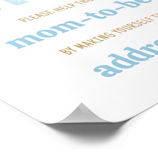 Hier komt het Son Baby shower Envelope Station Poster (Hoek)