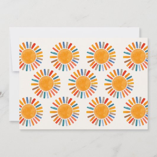 Hier komt het Son Baby shower Kaart (Achterkant)