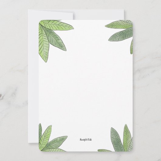 Hier komt het Son Baby shower Kaart (Achterkant)