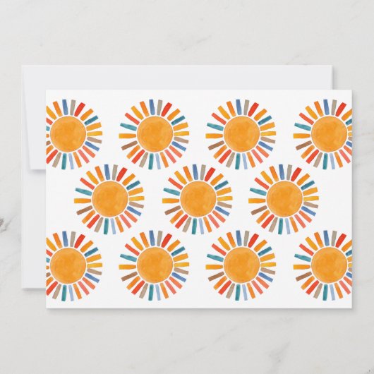 Hier komt het Son Baby shower Kaart (Achterkant)