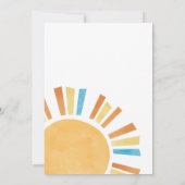 Hier komt het Son Baby shower Kaart (Achterkant)