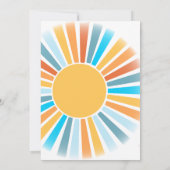 Hier komt het Son Baby shower Kaart (Achterkant)