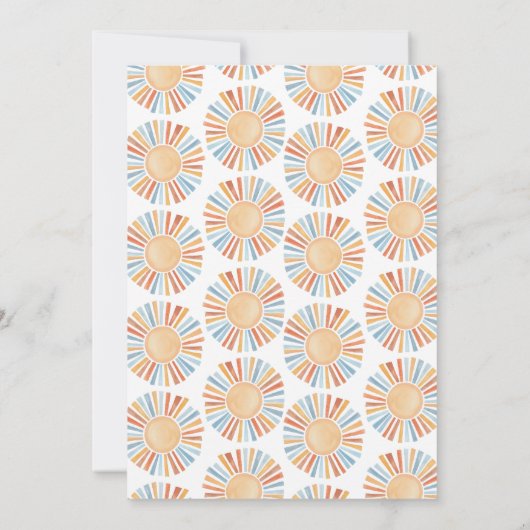 Hier komt het Son Baby shower Kaart (Achterkant)