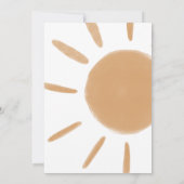 Hier komt het Son baby shower Kaart (Achterkant)