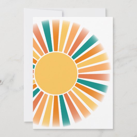 Hier komt het Son Baby shower Kaart (Achterkant)