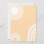 Hier komt het Son Baby shower Kaart (Achterkant)