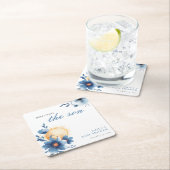 Hier komt het Son Baby shower Kartonnen Onderzetters (Insitu)