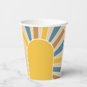 Hier komt het Son Baby shower Papieren Bekers (Achterkant)