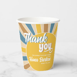 Hier komt het Son Baby shower Papieren Bekers