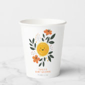 Hier komt het Son Baby shower Papieren Bekers (Achterkant)