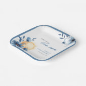 Hier komt het Son Baby shower Papieren Bordje (Gebogen)