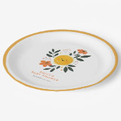 Hier komt het Son Baby shower Papieren Bordje (Gekanteld)