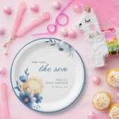 Hier komt het Son Baby shower Papieren Bordje (Feest)