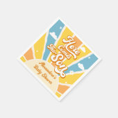 Hier komt het Son Baby shower Servet (Hoek)