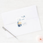 Hier komt het Son Baby shower Vierkante Sticker (Envelop)