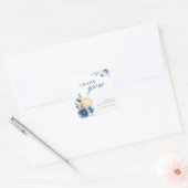 Hier komt het Son Baby shower Vierkante Sticker (Envelop)