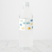 Hier komt het Son Baby shower Waterfles Etiket (Achterkant)
