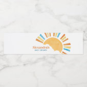 Hier komt het Son Baby shower Waterfles Etiket (Enkel label)