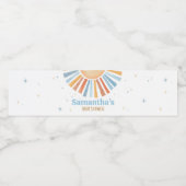 Hier komt het Son Baby shower Waterfles Etiket (Enkel label)