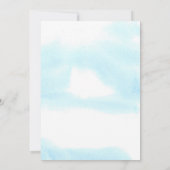 Hier komt het Son Blue Sky Baby shower Kaart (Achterkant)