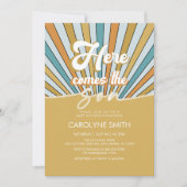 Hier komt het Son Boho Baby shower Kaart (Voorkant)