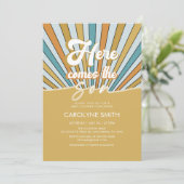 Hier komt het Son Boho Baby shower Kaart (Staand voorkant)