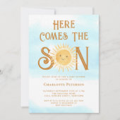 Hier komt het Son Boho Baby shower Kaart (Voorkant)