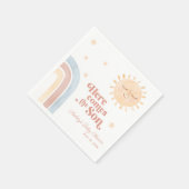 Hier komt het Son Boho Baby shower Servet (Hoek)