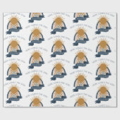 Hier komt het Son Boho Boy Baby shower Cadeaupapier (Vlak)