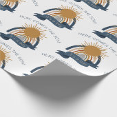 Hier komt het Son Boho Boy Baby shower Cadeaupapier (Hoek)