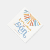 Hier komt het Son Boho Boy Baby shower Servet (Hoek)