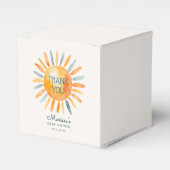 Hier komt het Son Boy Baby shower Bedankdoosjes (Voorkant Zijde)