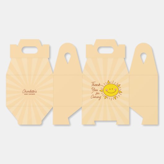 Hier komt het Son Boy Baby shower Dank je Bedankdoosjes (Ongevouwen)