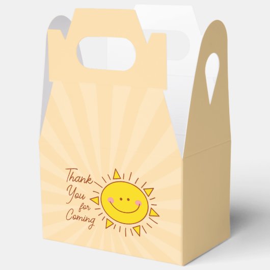 Hier komt het Son Boy Baby shower Dank je Bedankdoosjes (Open)