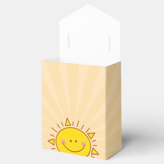 Hier komt het Son Boy Baby shower Dank je Bedankdoosjes (Geopend)