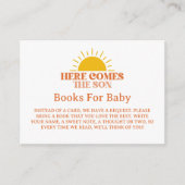 Hier komt het Son Boy Baby shower Informatiekaartje (Voorkant)