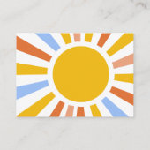 Hier komt het Son Boy Baby shower Informatiekaartje (Achterkant)