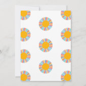 Hier komt het Son Boy Baby shower Kaart (Achterkant)