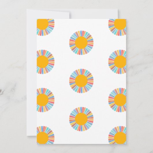 Hier komt het Son Boy Baby shower Kaart (Achterkant)