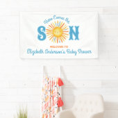Hier komt het Son Boy Baby shower Spandoek (Insitu)