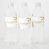 Hier komt het Son Boy Baby shower Waterfles Etiket (Flessen)
