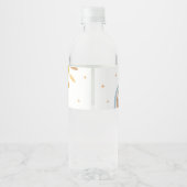 Hier komt het Son Boy Baby shower Waterfles Etiket (Achterkant)