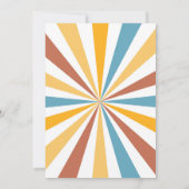 Hier komt het Son Boy Sunshine Baby shower Kaart (Achterkant)