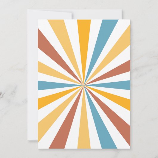 Hier komt het Son Boy Sunshine Baby shower Kaart (Achterkant)