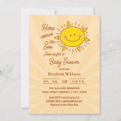 Hier komt het Son Little Sunshine Boy Baby shower Kaart (Voorkant)