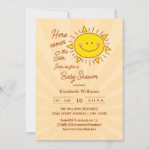 Hier komt het Son Little Sunshine Boy Baby shower